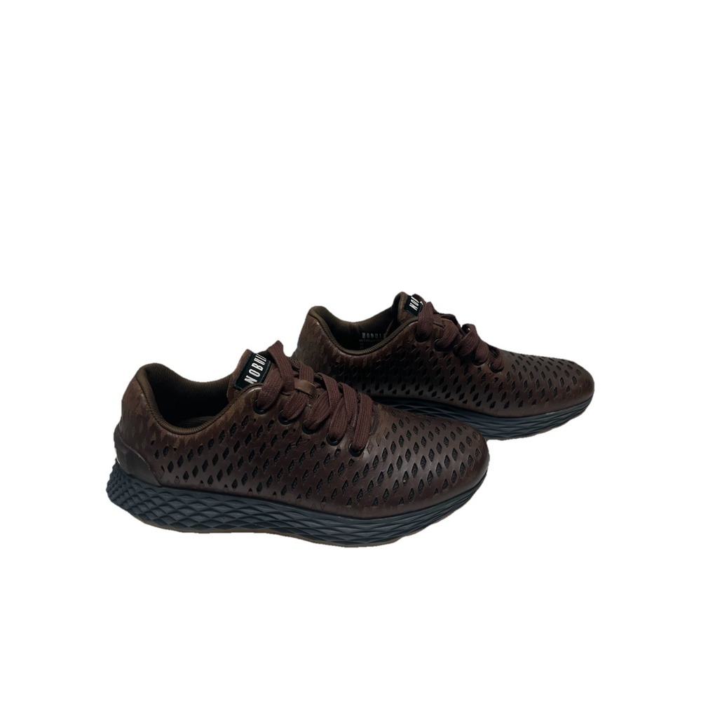 NOBULL Leather Training Shoes Brown‎ Gum Sole Perforated Unisex 5.5M / 7W